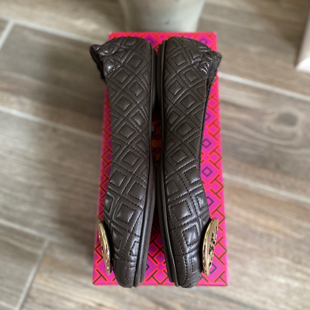 Tory Burch Quilted Minnie Leather Ballet Flats - Picture 5 of 10